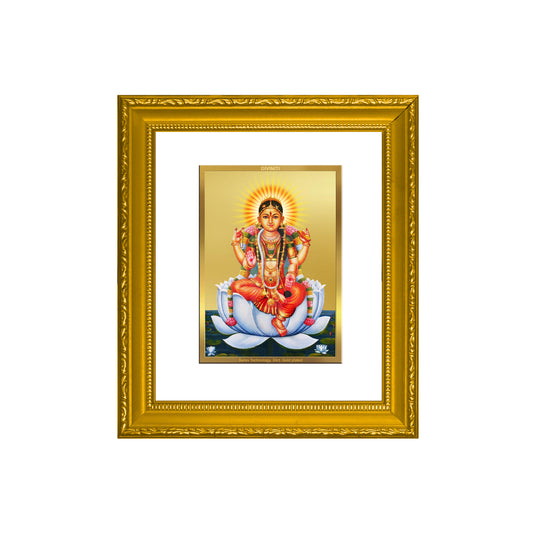 DIVINITI 24K Gold Plated Foil Tripura Devi Wall Photo Frame Religious Photo Frame Idol for Home & Office Decor Prayer, Gifts Items DG 101 Size 1 (15.3x14.9 CM)