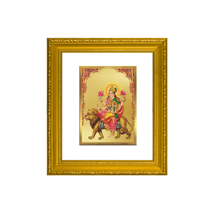 DIVINITI 24K Gold Plated Foil Skanda Mata Wall Photo Frame Religious Photo Frame Idol for Home & Office Decor Prayer, Gifts Items DG 101 Size 1 (15.3x14.9 CM)