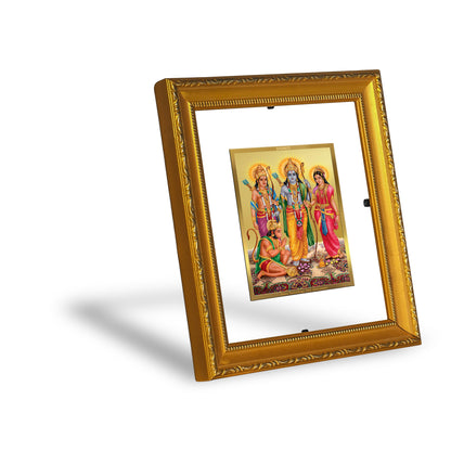 DIVINITI 24K Gold Plated Foil Ram Darbar Wall Photo Frame Religious Photo Frame Idol for Home & Office Decor Prayer, Gifts Items DG 101 Size 1 (15.3x14.9 CM)