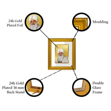 Load image into Gallery viewer, DIVINITI Radha Swami Gold Plated Wall Photo Frame| DG Frame 101 Size 1 Wall Photo Frame and 24K Gold Plated Foil| Religious Photo Frame Idol For Prayer, Gifts Items (15CMX13CM)
