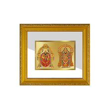 Load image into Gallery viewer, DIVINITI 24K Gold Plated Padmavati &amp; Tirupati  Balaji Gold Plated Wall Photo Frame Religious Photo Frame Idol For Prayer, Gifts Items (DG 101 S1)(13CMX15CM)
