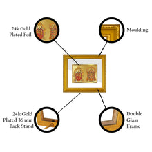 Load image into Gallery viewer, DIVINITI 24K Gold Plated Padmavati &amp; Tirupati  Balaji Gold Plated Wall Photo Frame Religious Photo Frame Idol For Prayer, Gifts Items (DG 101 S1)(13CMX15CM)
