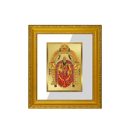 DIVINITI 24K Gold Plated Foil Padmavati Wall Photo Frame Religious Photo Frame Idol for Home & Office Decor Prayer, Gifts Items DG 101 Size 1 (15.3x14.9 CM)