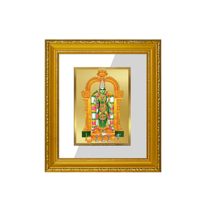 DIVINITI 24K Gold Plated Foil Meenakshi Wall Photo Frame Religious Photo Frame Idol for Home & Office Decor Prayer, Gifts Items DG 101 Size 1 (15.3x14.9 CM)