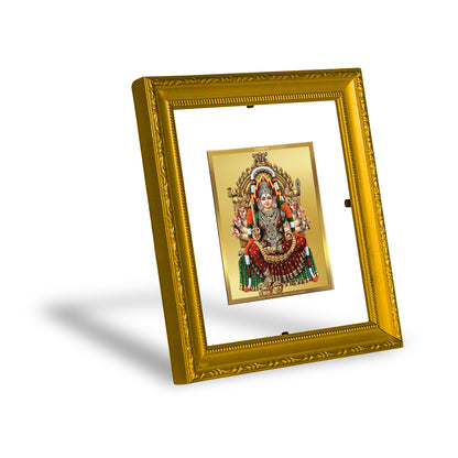 DIVINITI 24K Gold Plated Foil Samayapuram Mariamman Wall Photo Frame Religious Photo Frame Idol for Home & Office Decor Prayer, Gifts Items DG 101 Size 1 (15.3x14.9 CM)