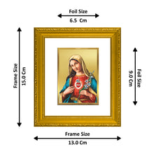 Load image into Gallery viewer, DIVINITI 24K Gold Plated Foil Mother Mary Wall Photo Frame Religious Photo Frame Idol for Home &amp; Office Decor Prayer, Gifts Items DG 101 Size 1 (15.3x14.9 CM)
