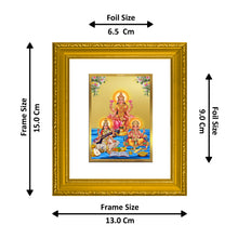 Load image into Gallery viewer, DIVINITI Lakshmi Ganesha Saraswati Gold Plated Wall Photo Frame| DG Frame 101 Wall Photo Frame and 24K Gold Plated Foil| Religious Photo Frame Idol For Prayer, Gifts Items (15.5CMX13.5CM)
