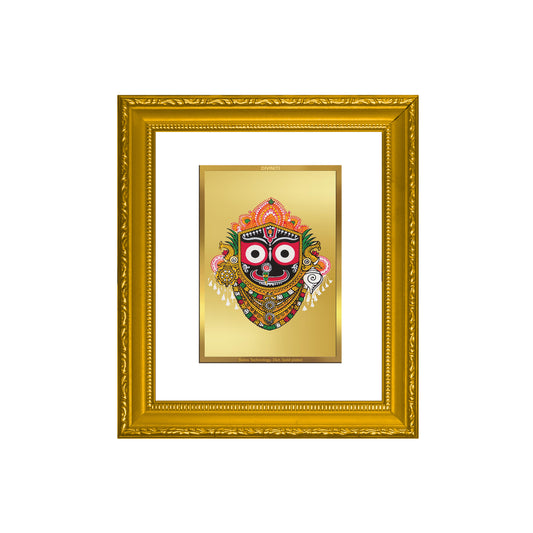 DIVINITI 24K Gold Plated Foil Jagannath Wall Photo Frame Religious Photo Frame for Home & Office Decor Prayer Gift Items DG 101 Size 1 (15.3x14.9 CM)