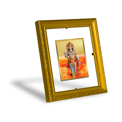 DIVINITI 24K Gold Plated Foil Hanuman-2 Wall Photo Frame Religious Photo Frame Idol for Home & Office Decor Prayer, Gifts Items DG 101 Size 1 (15.3x14.9 CM)