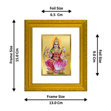 Load image into Gallery viewer, DIVINITI Dhan Lakshmi Gold Plated Wall Photo Frame| DG Frame 101 Wall Photo Frame and 24K Gold Plated Foil| Religious Photo Frame Idol For Prayer, Gifts Items (15.5CMX13.5CM)
