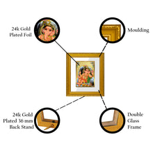 Load image into Gallery viewer, DIVINITI Bal Ganesha Gold Plated Wall Photo Frame| DG Frame 101 Wall Photo Frame and 24K Gold Plated Foil| Religious Photo Frame Idol For Prayer, Gifts Items (15.5CMX13.5CM)
