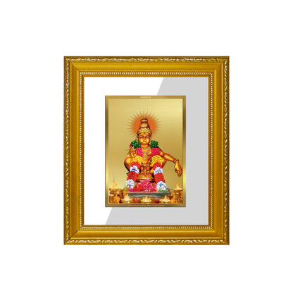 DIVINITI 24K Gold Plated Foil Ayyappan Wall Photo Frame Religious Photo Frame Idol for Home & Office Decor Prayer Gift Items DG 101 Size 1 (15.3x14.9 CM)