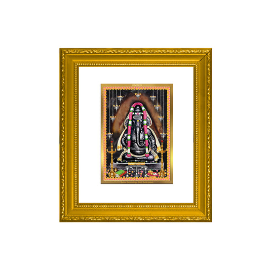 DIVINITI 24K Gold Plated Foil Ayyappan Vinayagar Wall Photo Frame Religious Photo Frame Idol for Home & Office Decor Prayer, Gifts Items DG 101 Size 1 (15.3x14.9 CM)