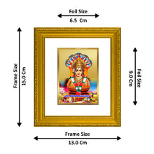 Load image into Gallery viewer, DIVINITI Bommayamman Gold Plated Wall Photo Frame| DG Frame 101 Wall Photo Frame and 24K Gold Plated Foil| Religious Photo Frame Idol For Prayer, Gifts Items (15.5CMX13.5CM)
