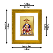 Load image into Gallery viewer, DIVINITI Agrasen Maharaj Gold Plated Wall Photo Frame| DG Frame 101 Wall Photo Frame and 24K Gold Plated Foil| Religious Photo Frame Idol For Prayer, Gifts Items (15.5CMX13.5CM)
