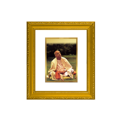 DIVINITI 24K Gold Plated Foil A. C. Bhaktivedanta Swami Wall Photo Frame Religious Photo Frame Idol for Home & Office Decor Prayer, Gifts Items DG 101 Size 1 (15.3x14.9 CM)