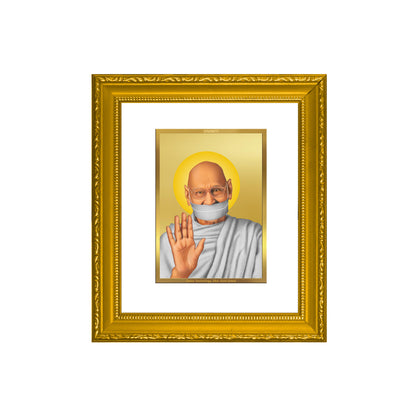 DIVINITI 24K Gold Plated Foil Aacharya Mahaprgya Ji Wall Photo Frame Religious Photo Frame Idol for Home & Office Decor Prayer, Gifts Items DG 101 Size 1 (15.3x14.9 CM)