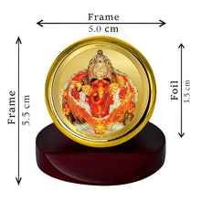 Load image into Gallery viewer, Diviniti 24K Gold Plated Siddhivinayak Ji Frame For Car Dashboard, Home Decor, Tabletop, Puja Room and Gift  (MCF 1C GOLD)(5.5 x 5.0 CM)
