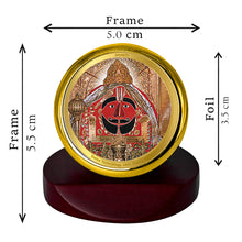 Load image into Gallery viewer, Diviniti 24K Gold Plated Salasar Balaji Frame For Car Dashboard, Home Decor, Tabletop, Puja, Gift (5.5 x 5.0 CM)
