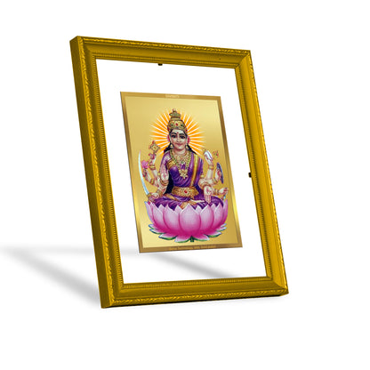 DIVINITI 24K Gold Plated Vijaya Lakshmi Modern Photo Frame Idol for Puja Room, Home Wall Decor, Workshop, Table Top, Premium Gift|DG101 Size 2 (22.6x18.4 CM)