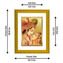 Load image into Gallery viewer, Diviniti 24K Gold Plated Radha Krishna Photo Frame For Home Decor, Wall Hanging, Table, Puja, Gift (20.8 x 16.7 CM)
