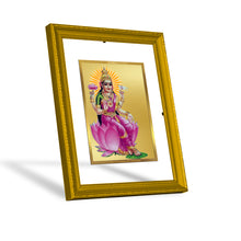 Load image into Gallery viewer, DIVINITI 24K Gold Plated Foil Aadi Lakshmi Wooden Photo Frame Idol for Prayer, Home Decor, Wall Hanging, Premium Gift | DG101 Size 2 (22.6x18.4 CM)
