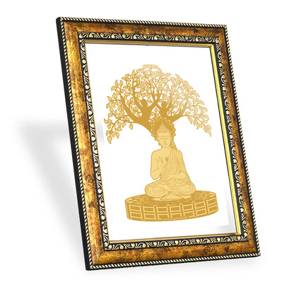 Diviniti 24K Gold Plated Bodhi Tree Photo Frame for Home Décor, Wall Hanging, Living Room, Hall, Guest Room, Showpiece & Gift DG113S3 (27.6X35.4 CM)