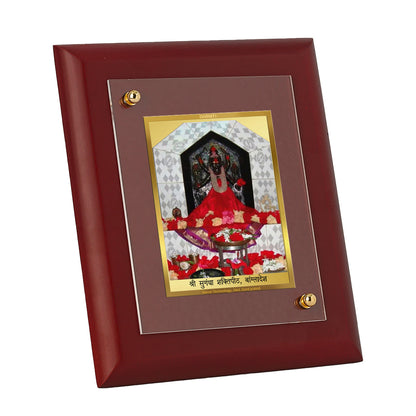 DIVINITI 24K Gold Plated Foil Sugandha Shaktipeeth Wall Photo Frame Idol for Workshop, Pooja Room, Home Decor, Table Top , Gift|MDF Size 1 (16.7x14.2 CM)