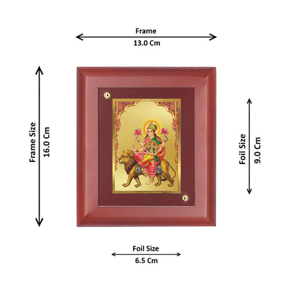 Diviniti Skandmata Mata gold-plated Wall Photo Frame, Table Decor| MDF 1 Wooden Photo Frame with 24K gold-plated Foil| Religious Photo Frame Idol For Prayer, Gifts Items