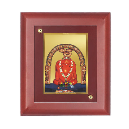 DIVINITI 24K Gold Plated Foil Shree Chintamani Wooden Photo Frame Idol for Home & Office, Wall Hanging, Table Top, Luxurious Gift | MDF Size 1 (16.7x14.2 CM)