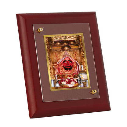 DIVINITI 24K Gold Plated Foil Salasar Balaji Wooden Luxurious Photo Frame Idol for Home Wall Decor, Table Top, Puja Room, Gift | MDF Size 1 (16.7x14.2 CM)