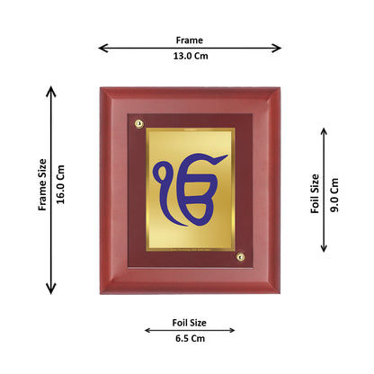 Diviniti Ek Omkar gold-plated Wall Photo Frame, Table Decor| MDF 1 Wooden Photo Frame with 24K gold-plated Foil| Religious Photo Frame Idol For Prayer, Gifts Items