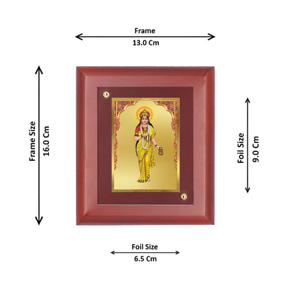 Diviniti Brahmcharini Mata gold-plated Wall Photo Frame, Table Decor| MDF 1 Wooden Photo Frame with 24K gold-plated Foil| Religious Photo Frame Idol For Prayer, Gifts Items