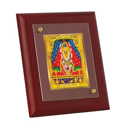 DIVINITI 24K Gold Plated Foil Ashapura Mata Wooden Elegant Photo Frame Idol for Home Wall Decor, Table Top, Puja Room, Luxury Gift | MDF Size 1 (16.7x14.2 CM)