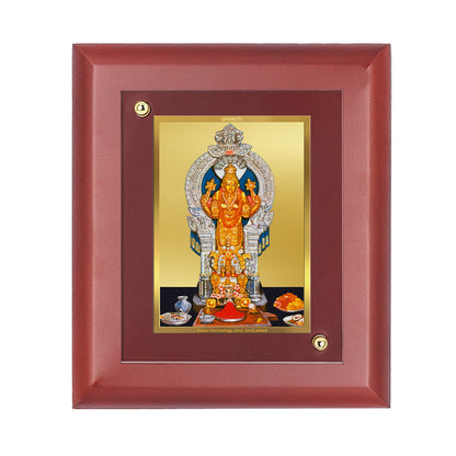 DIVINITI 24K Gold Plated Foil Goddess Annapoorna Photo Frame Idol for Home Decor Showpiece, Table Top, Wall Hanging, Gift|MDF Size 1 (16.7x14.2 CM)