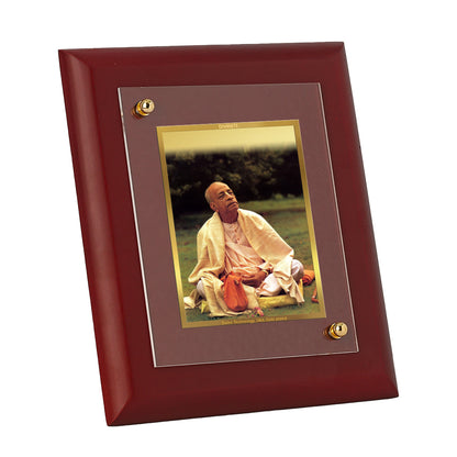 DIVINITI 24K Gold Plated A.C Bhaktivedanta Photo Frame for Home & Office Wall Decor, Table Top, Puja Room, Gift|MDF Size 1 (16.7x14.2 CM)