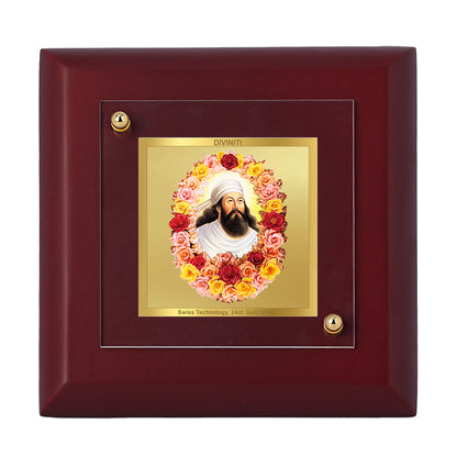 Diviniti 24K Gold Plated Zorashtra Photo Frame Guide to Truth For Home & Office Decor, Table Tops & Gift MDF 1A (9.9x9.9 CM)