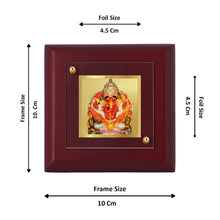 Load image into Gallery viewer, Diviniti 24K Gold Plated Siddhivinayak Photo Frame For Home Decor, Table Tops, Prayer, Gift (MDF 1A) (10 x 10 CM)
