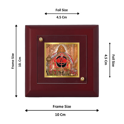 Diviniti 24K Gold Plated Salasar Balaji Photo Frame for Home Decor Showpiece, Tabletop, Puja Room, Gift | MDF Size 1A (9.9x9.9 CM)