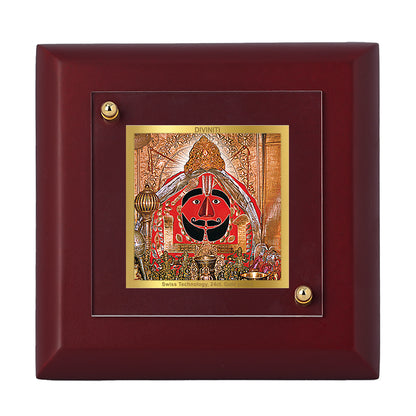 Diviniti 24K Gold Plated Salasar Balaji Photo Frame for Home Decor Showpiece, Tabletop, Puja Room, Gift | MDF Size 1A (9.9x9.9 CM)