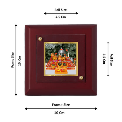 Diviniti 24K Gold Plated Mata Ka Darbar Photo Frame Divine Mother for Home Decor, Tabletop, Puja Room, Gift | MDF Size 1A (9.9x9.9 CM)