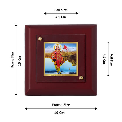 Diviniti 24K Gold Plated Bharat Mata Photo Frame for Home Decor Showpiece, Office, Tabletop, Gift | MDF Size 1A (9.9x9.9 CM)