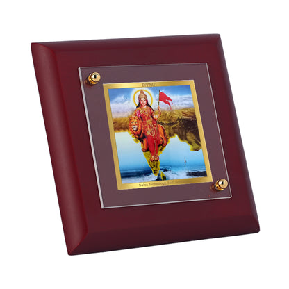 Diviniti 24K Gold Plated Bharat Mata Photo Frame for Home Decor Showpiece, Office, Tabletop, Gift | MDF Size 1A (9.9x9.9 CM)