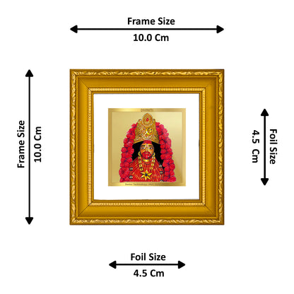 DIVINITI 24K Gold Plated Foil Goddess Tara Photo Frame Idol for Wall Hanging, Puja Room, Table Top, Home Decor, Workshop, Gifts|DG101S1A (10x10 CM)