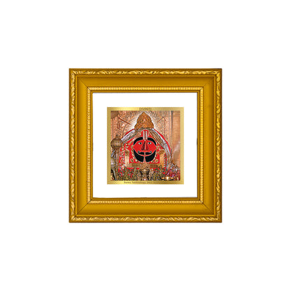 DIVINITI 24K Gold Plated Salasar Balaji Photo Frame Idol for Puja Room, Wall Hanging, Table Top, Home Decor, Workshop, Gifts|DG101S1A (10x10 CM)