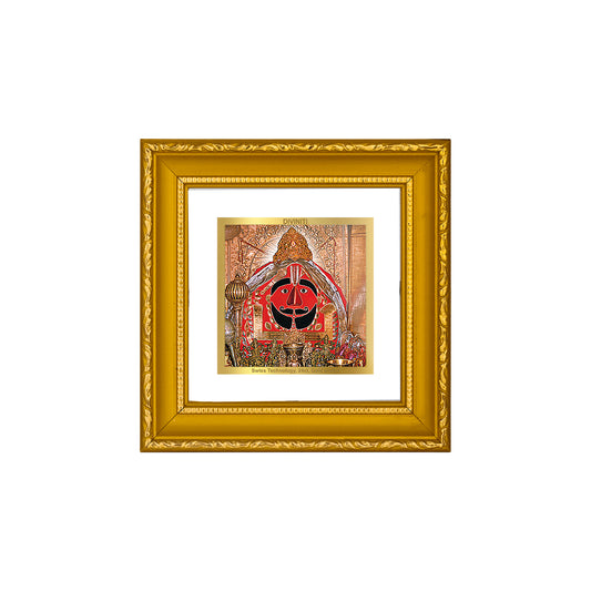 DIVINITI 24K Gold Plated Salasar Balaji Wooden Photo Frame Idol for Puja Room, Wall Hanging, Table Top, Home Decor, Workshop, Gifts | DG101S1A (10x10 CM)