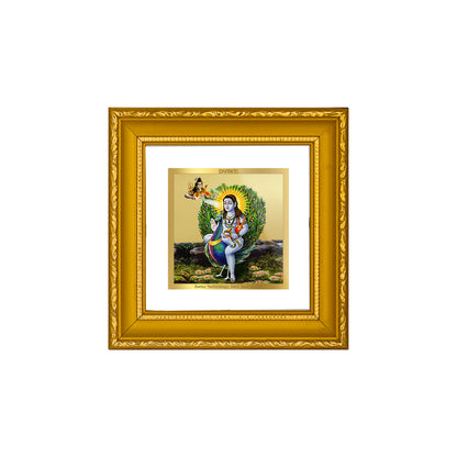 DIVINITI 24K Gold Plated Foil Baba Balak Nath Wall Photo Frame Idol for Puja Room, Home Decor, Workshop, Gifts Items|DG101S1A (10x10 CM)