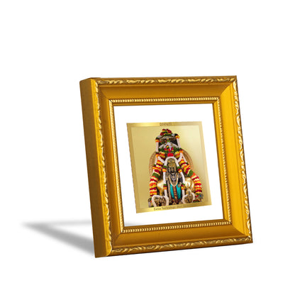 DIVINITI 24K Gold Plated Foil Lord Krishna Wooden Exquisite Photo Frame Idol for Wall Hanging, Home Decor, Workshop, Luxurious Gifts | DG101S1A (10x10 CM)