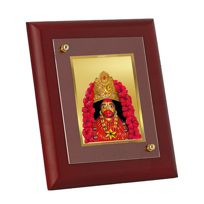 DIVINITI 24K Gold Plated Foil Maa Tara Wall Photo Frame, Table Decor Wooden Wall Photo Frame and Religious Photo Frame Idol For Pooja, Gifts Items MDF Size 2 (20x16 CM)