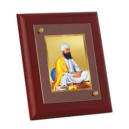 Diviniti 24K Gold Plated Guru Tegh Bahadur Photo Frame Home & Office Decor, Tabletop, Puja Room, Workshop, Gift Items | MDFS2 (20x16 CM)